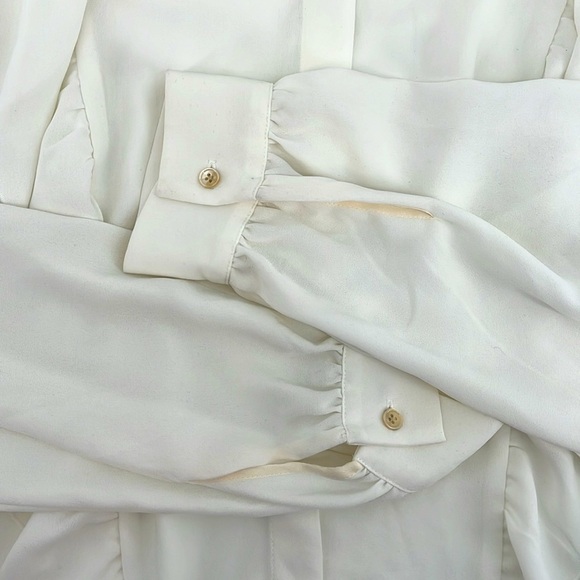 NEW ARITZIA WILDRED Panthere Ruffled Blouse Oak Size Small MSRP $110 - Picture 9 of 13